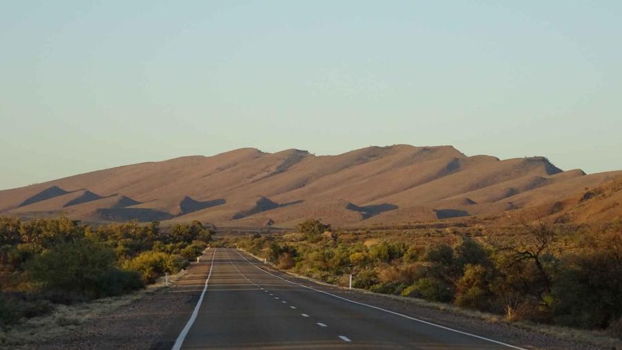 Looking back to the Beltana Hills