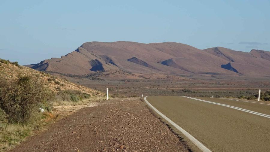 Light on the hills looking towards Beltana