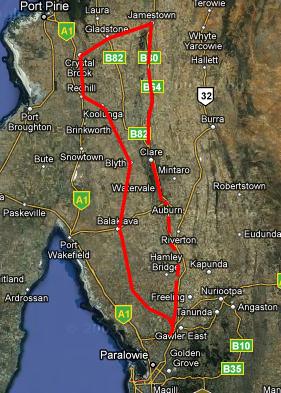 400 km Day - Click for detailed map