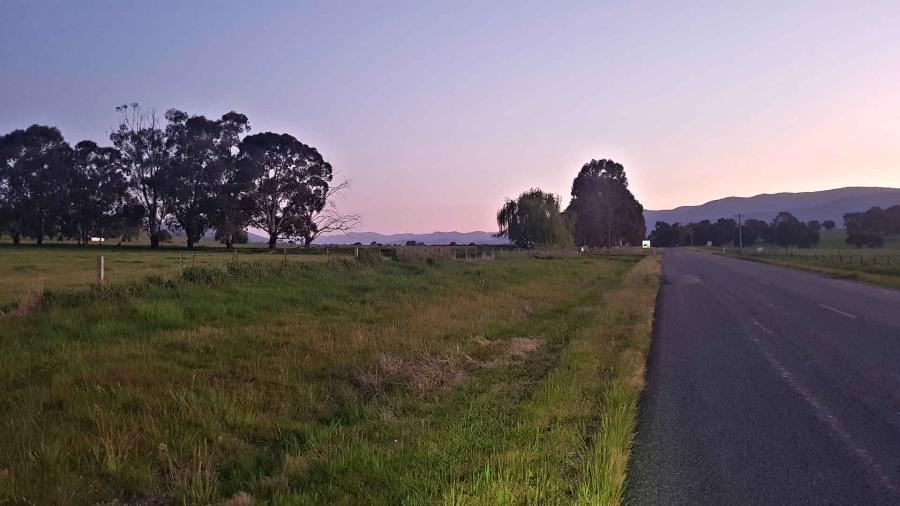 Gundowring Road at dusk