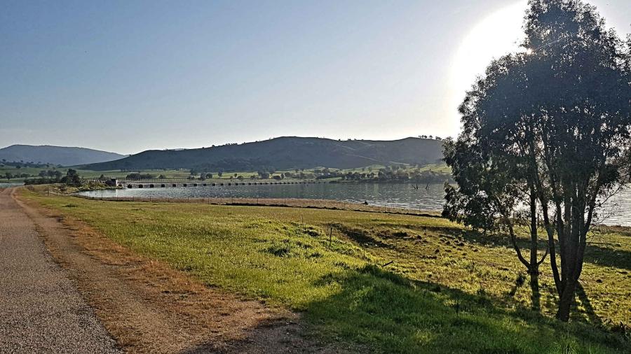 Old rail bridge across Lake Hume. Aka: Sandy Creek Bridge